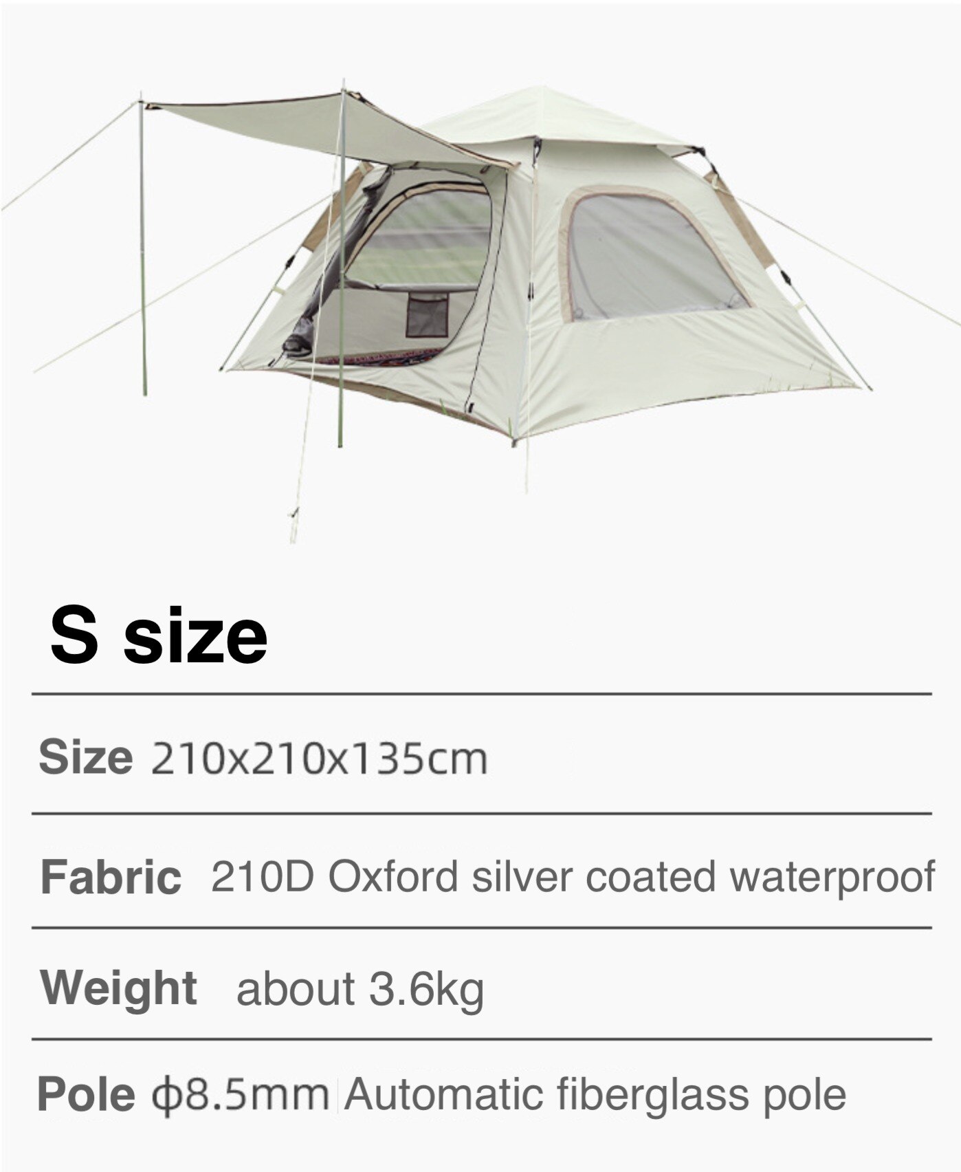 Cheap Goat Tents Ango Pop Up Tent Automatic Tent Outdoor Portable Folding 3 Person Family Tent for Camping Park Picnic   